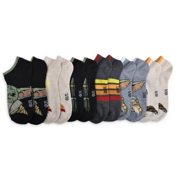 NEW Star Wars Boys Assorted Mandalorian Sock 6-Pack - Picture 2 of 4